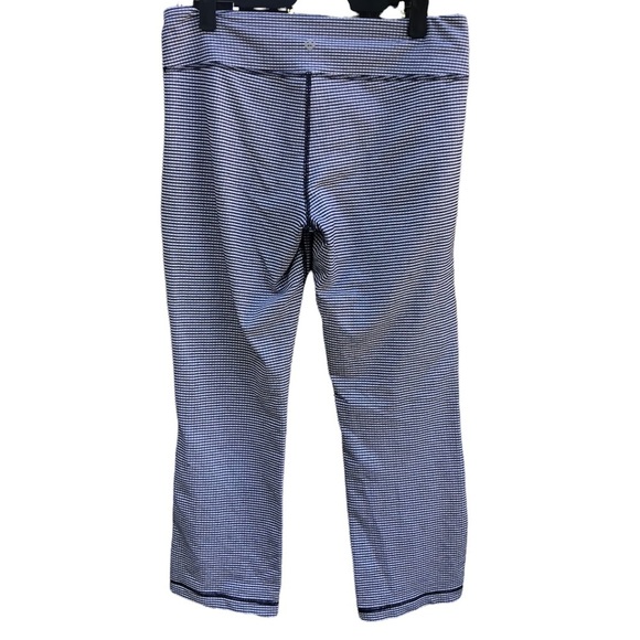 LULULEMON COAST TO CLASS BLUE GINGHAM CROPPED LEGGINGS - Picture 2 of 6